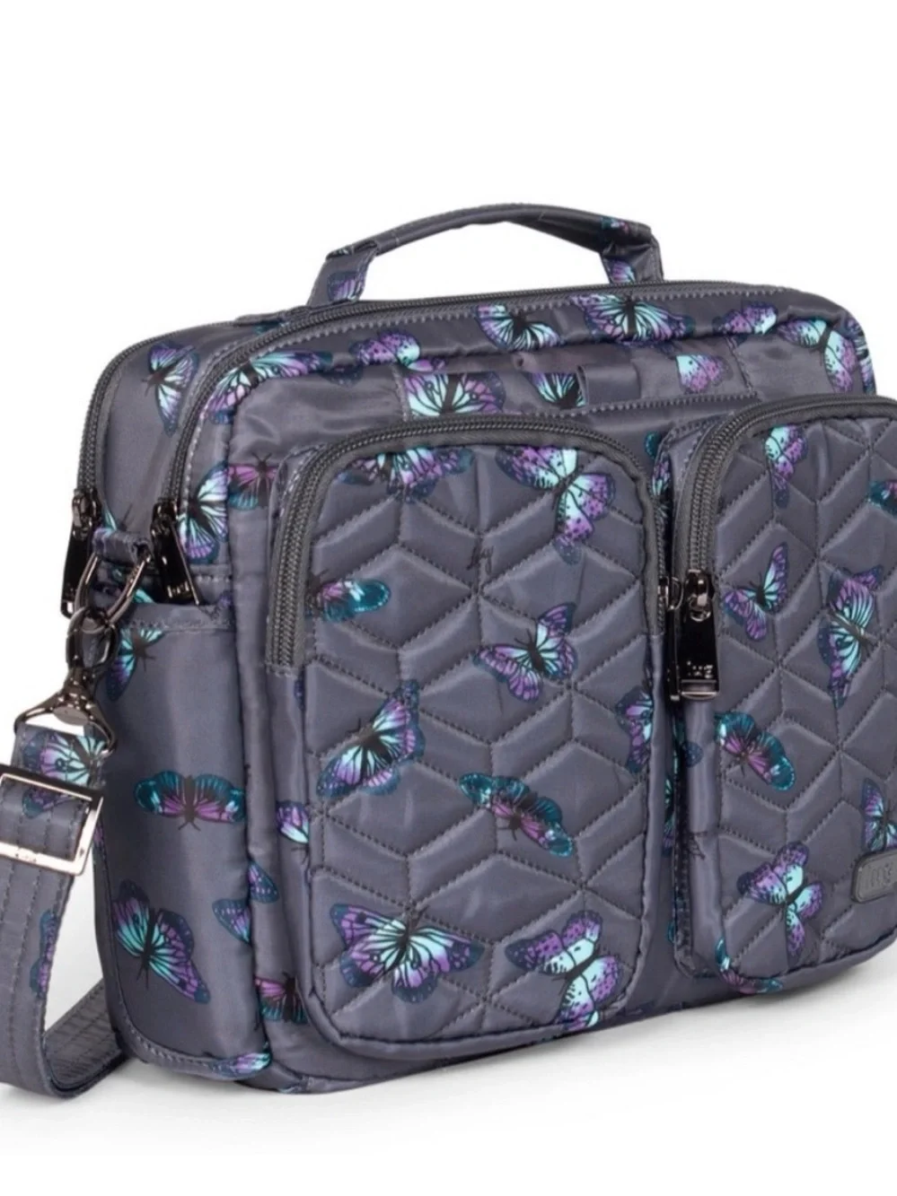 Lug Navigator Crossbody in Butterfly Grey NWT